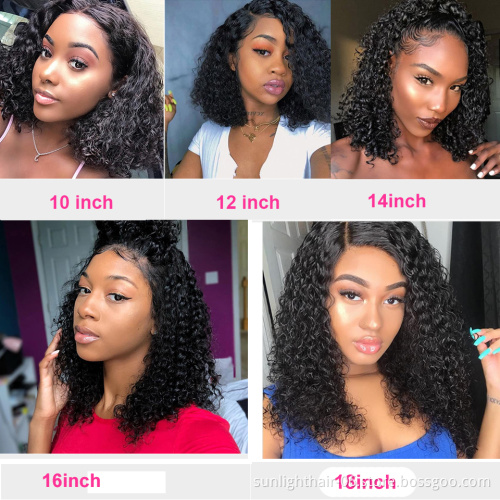 Sunlight human hair wigs  Brazilian Deep curly Lace Front Curly Wigs, brazilian virgin  hair lace front  wigs for black women